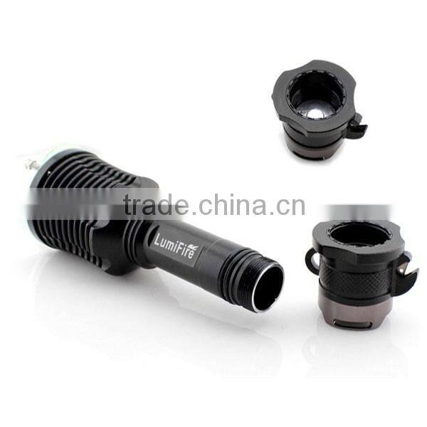 1158 New design!! XM-L T6 LED Ultra Power Aluminum Torch light rescue hammer led falshlight emergency safety