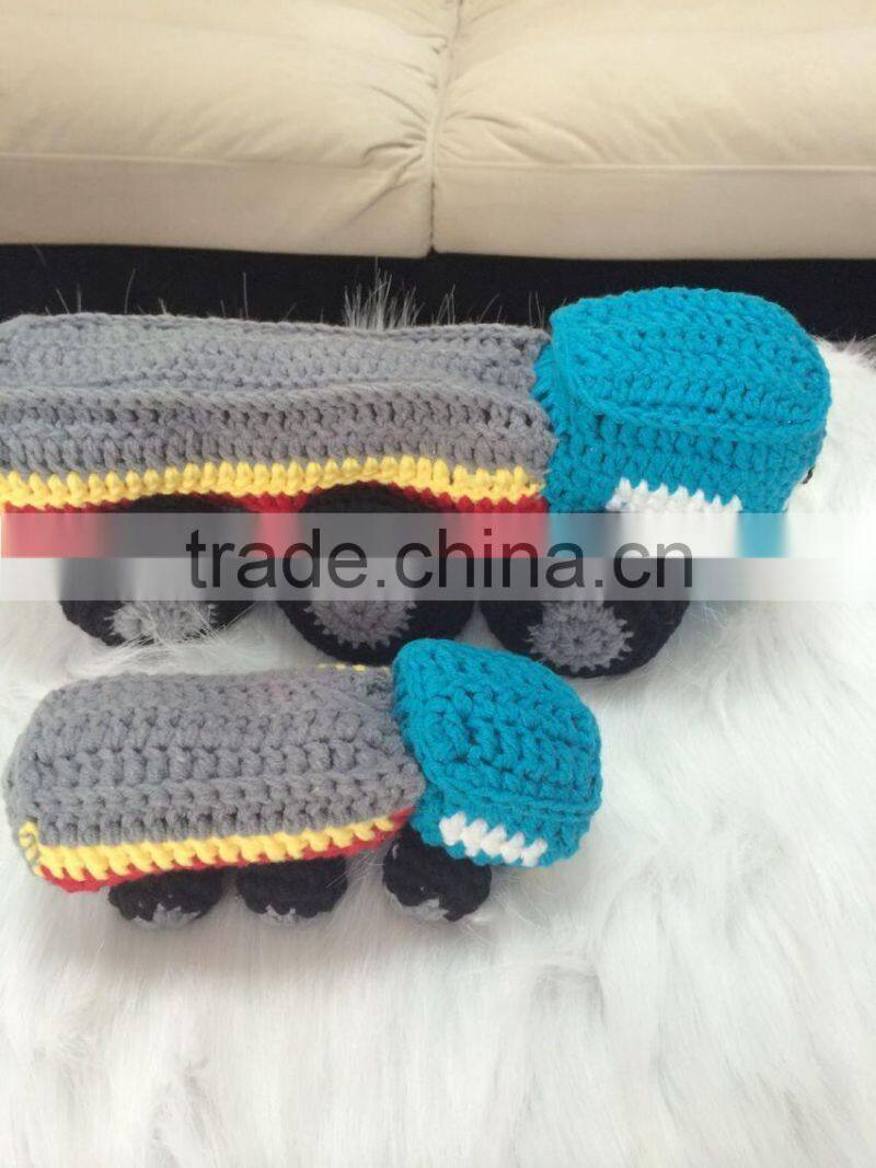 Handmade knitted baby toys-vehicle series.