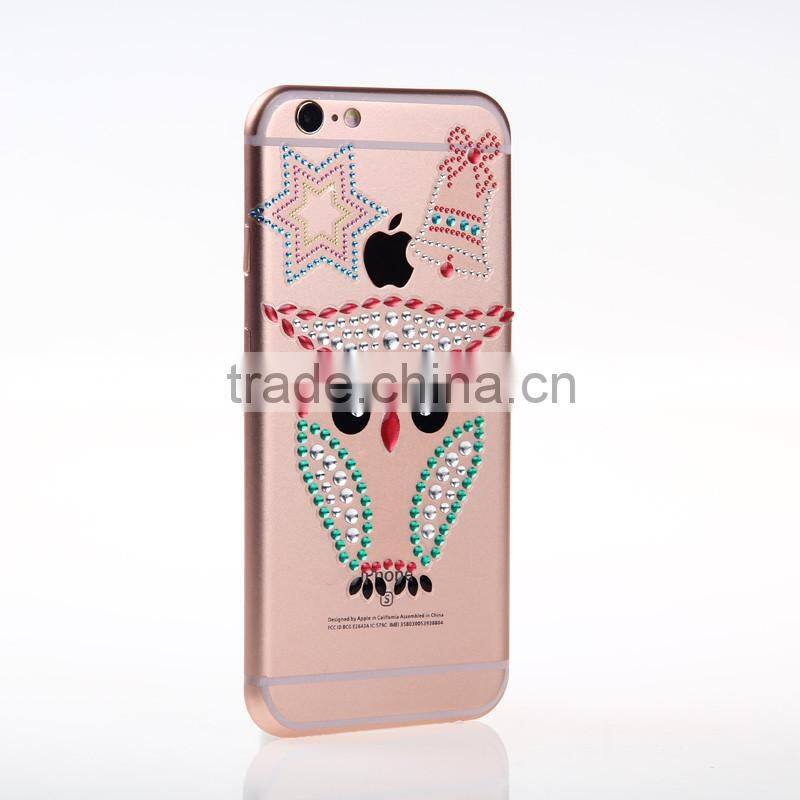 Glitter metallic cute bear Iphone mobile phone stikcer