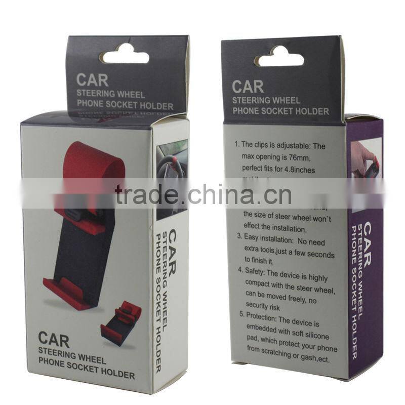 Universal car steering wheel holder, mobile phone mount car holder, car clip cellphone mount