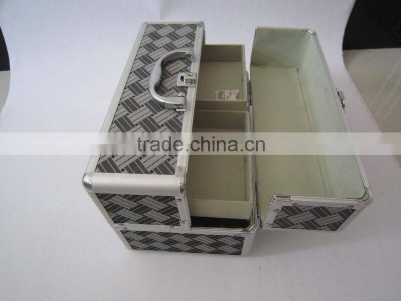 Colorful small carrying professional aluminum empty makeup case