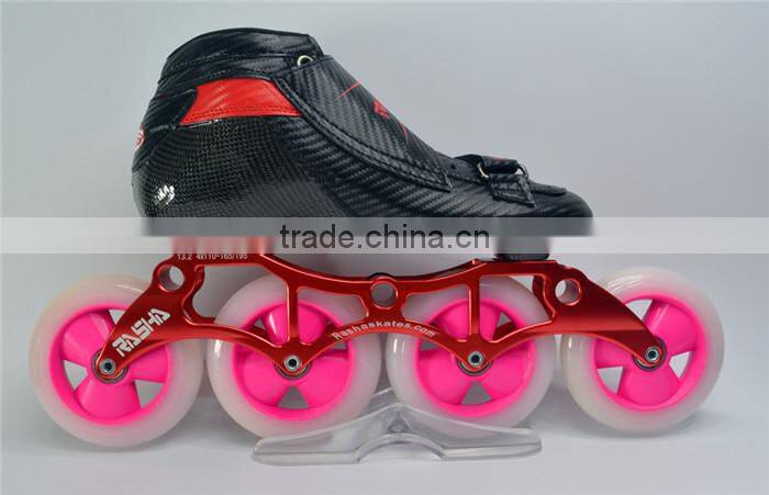 speed skating shoes Carbon skating boot OEM ODM logo black color skating wheels