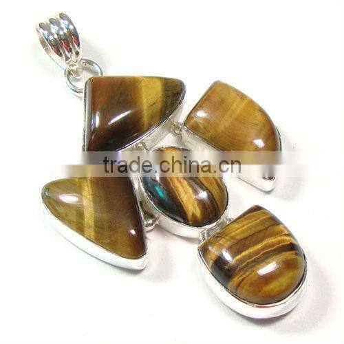 925 stamped sterling silver tibetan turquoise semi precious gemstone pendant