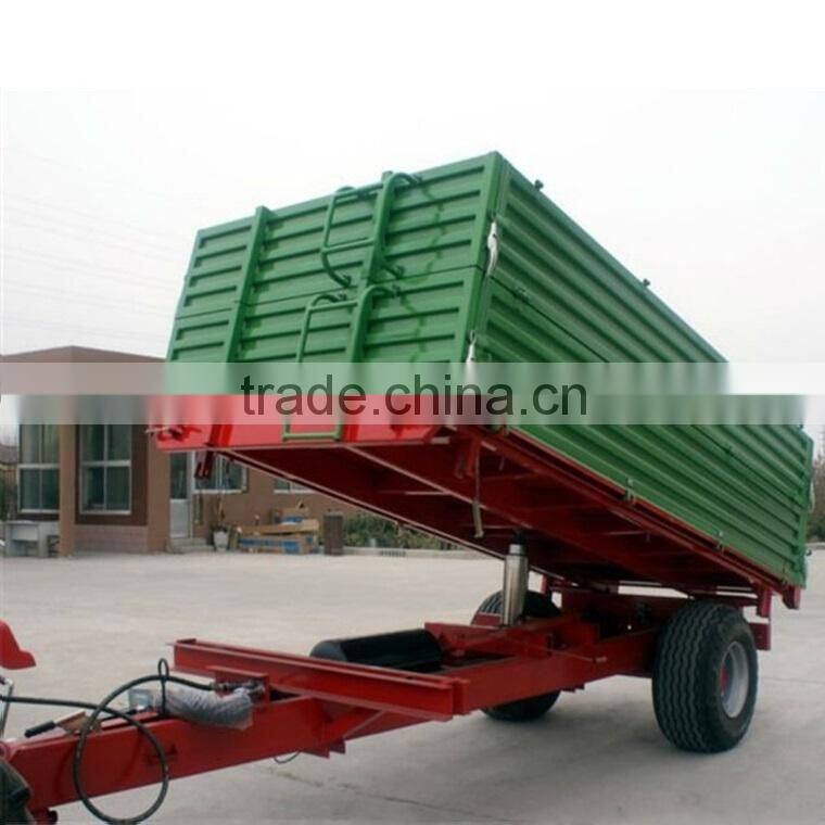 Tanzania hot selling 7CX-5T 5 ton Hydraulic Tipping Trailer for 50-75HP tractor
