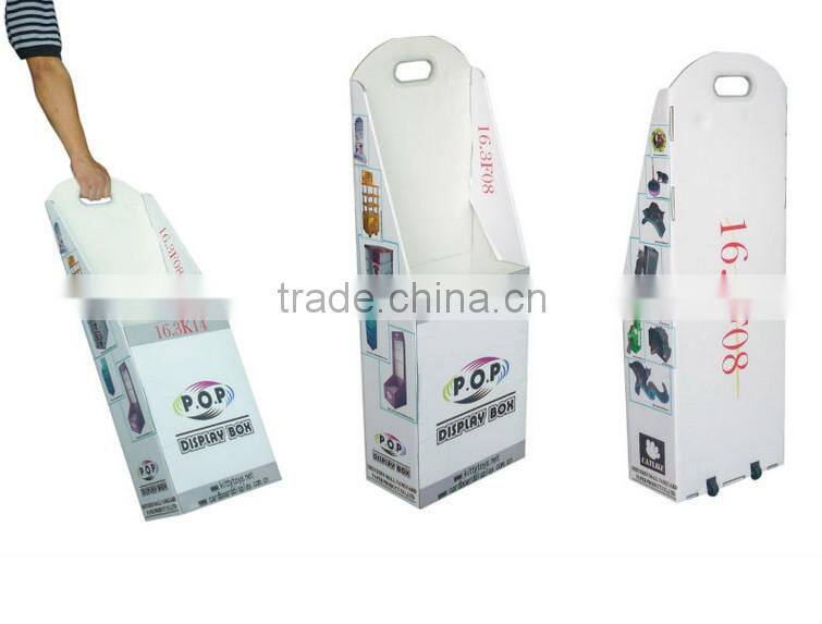 paper trolley display/corrugated display trolley/carton luggage trolley box