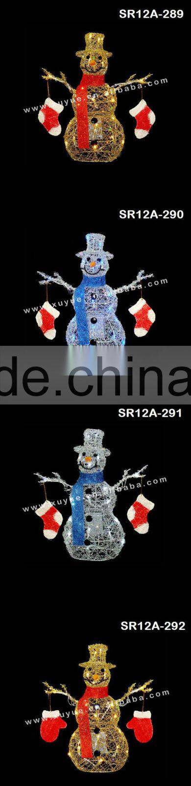Battery powered led snowman