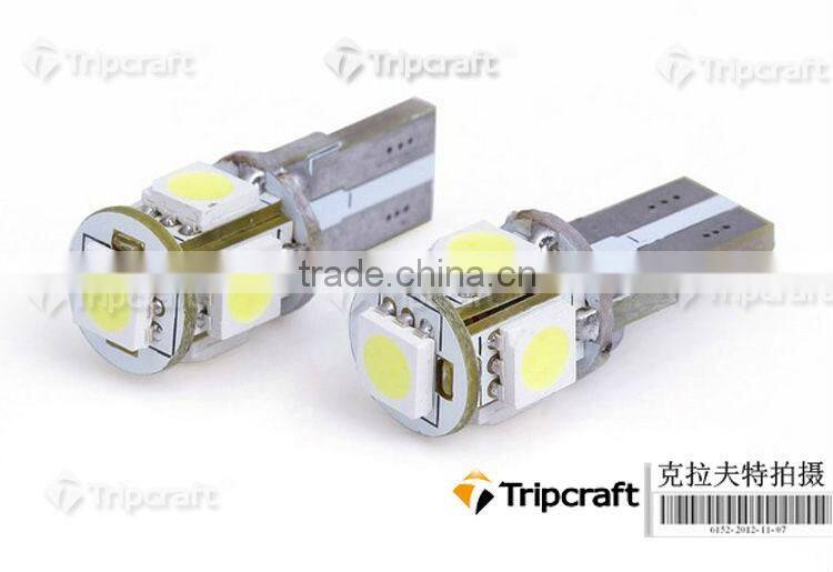 New High bright Canbus T10 W5W 5SMD 5050 LED width Lamp For signal indicator light No error signal report