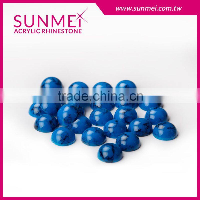 SUNMEI Free Sample Water Blue Accessories Acrylic Flat Shoes Stone