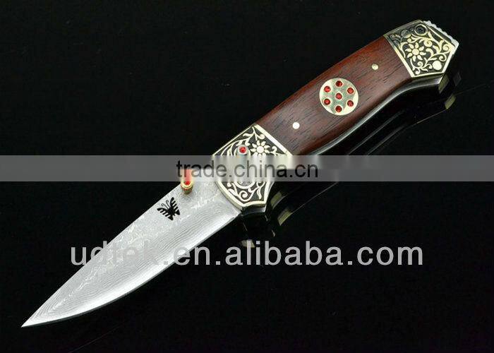 Acid branch version OEM Damascus Steel Folding Knives Collection Knife UDTEK01303