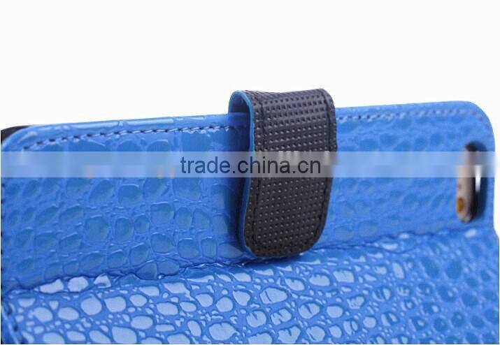 Luxury crocodile Leather Flip Case For Apple iPhone 6s 4.7inch Phone Cover Cases With Stand Function