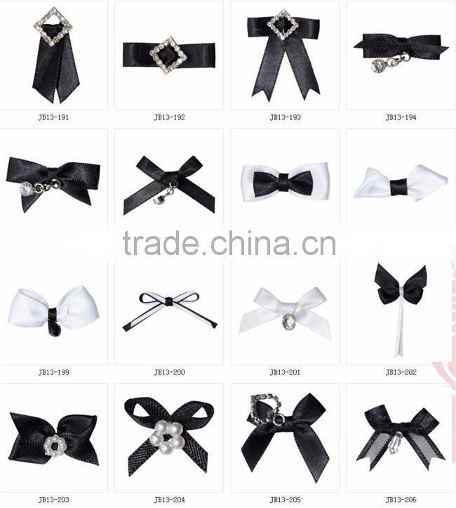 Dot Print Polyester Ribbon Bow For Clothing