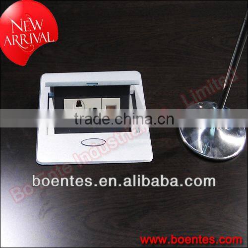 Tabletop Hydraulic Pop Up Power Socket with Bottom Connection for Office AV Solutions