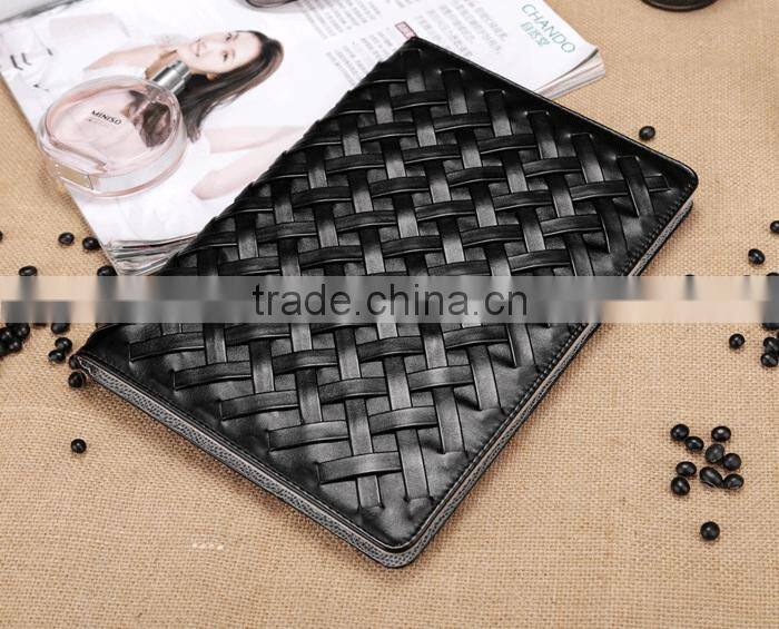 Hot For iPAD Air 2 Case Leather Cover Case Wallet Grid Texture Skin Case With Stand