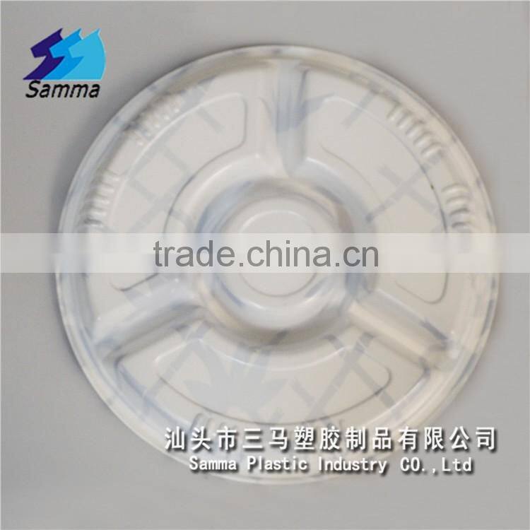 SM1-2117ZY-B Plastic sushi lunch box with dividers,fessional sushi party tray manufacturer factory in shantou