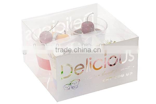 E-201 The latest hot style translucent charming packing box for ice cream cup pudding cup