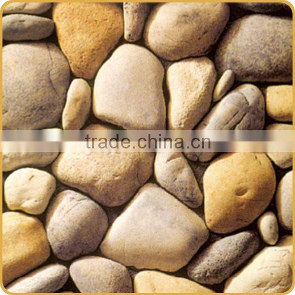 Faux cobble stone wall cladding landscape design