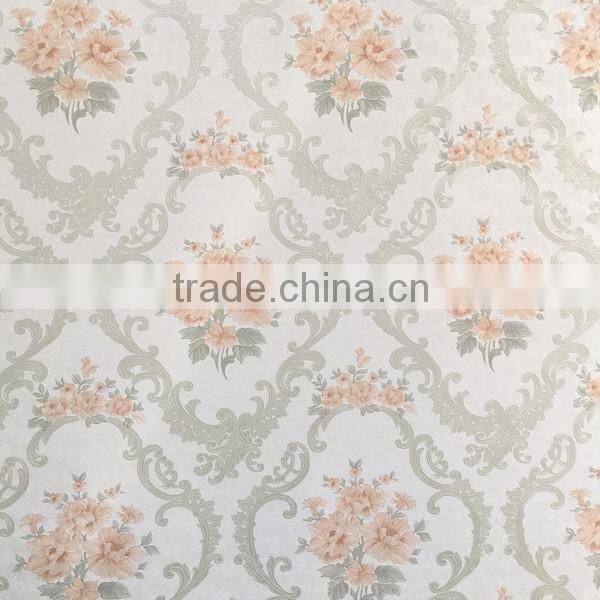 colorful flowers garden style vinyl wallpaper