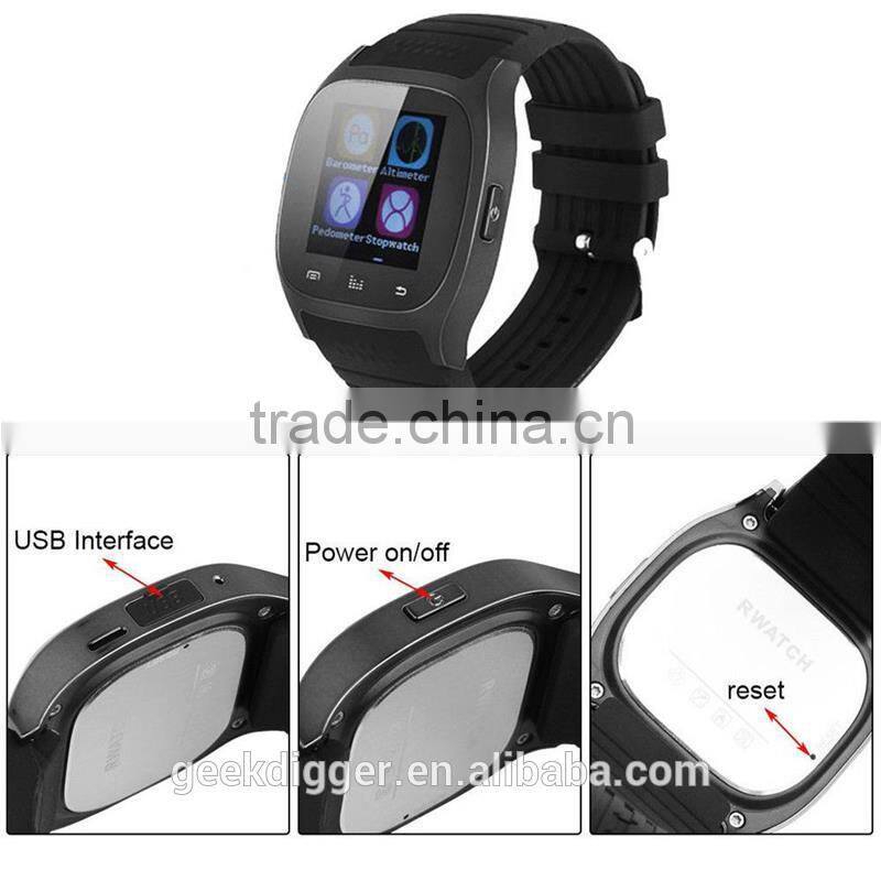 Smartwatch M26 -Black with LED Bluetooth Smartwatch M26 for Android ,IOS