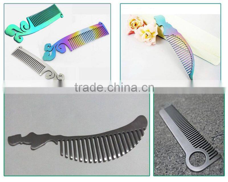 Titanium Multi-functional Metal Teeth Comb and Titanium Hair Comb with Bottle Opener