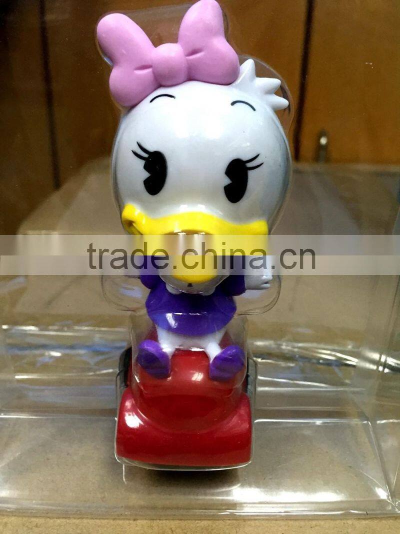 Daisy Duck Figure Pull-back Vehicle,Customized Cute Plastic Car Toys