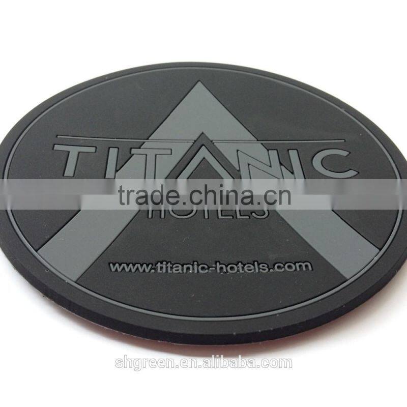 7mm thickness silicone rubber coaster for glass