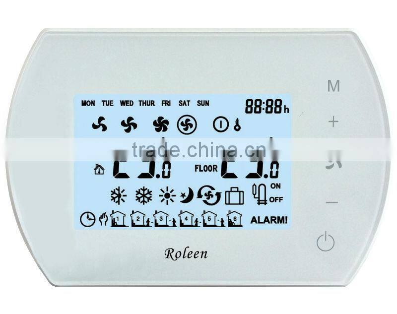 RL309Set Big LCD Touch Screen RF Wireless Programmable FCU Room Temperature Controller