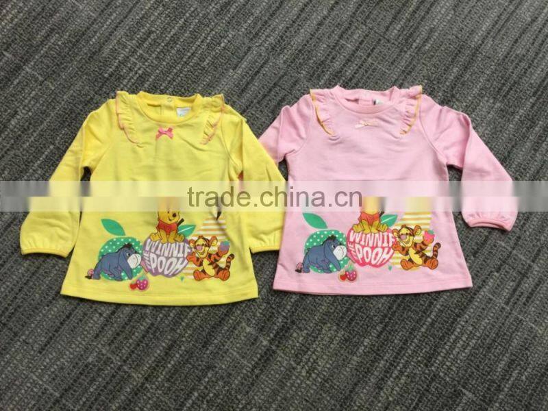 Custom children 2016 Autumn adult baby clothes with 100% cotton print long sleeve