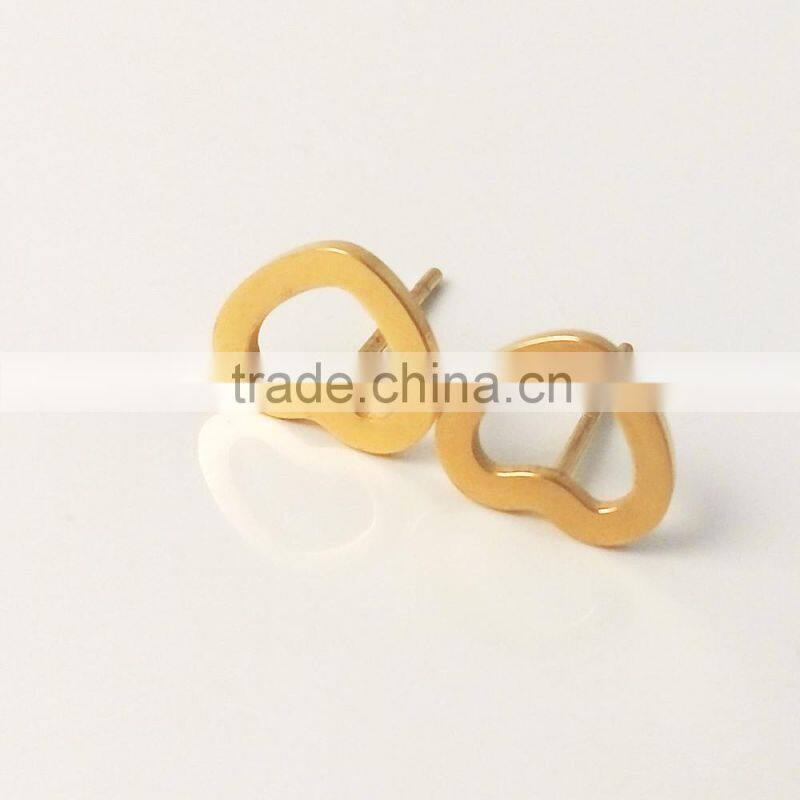 Popular Custom Heart Shaped Square Shape Earrings in Stainless Steel