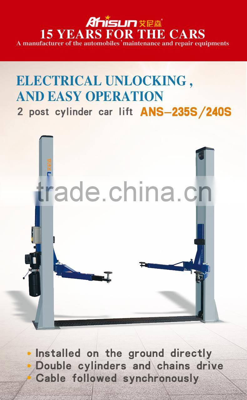 floor plate 2 post car hoist lift 3500kg