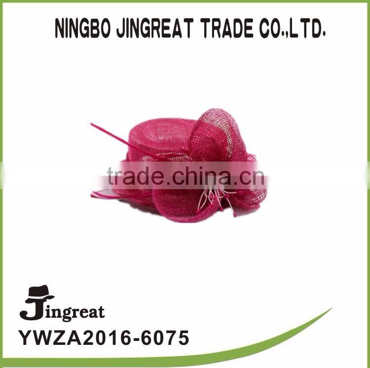 2016 wholesale Jingreat red fashion beach sun vior hats wedding hat for women