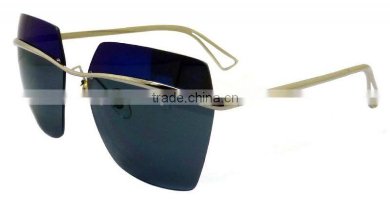 2015 New style big frame with metal sun glasses, ce fda and factory outdoor metal sunglasses