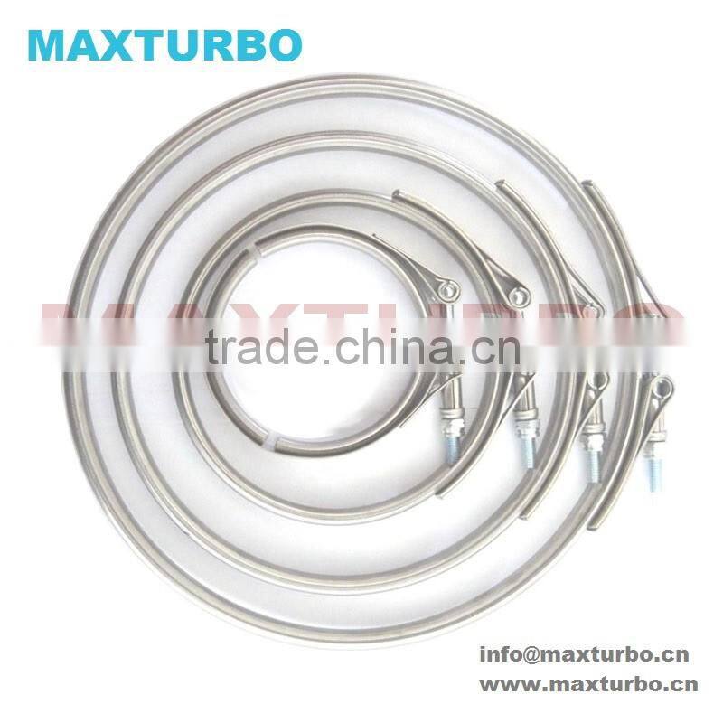 Stainless Steel Turbo V-Band Clamp HX30 HX35 HX35G HE35VE HE315W HY35W HE431VE HY55V HX55 HT60 H1C RHF3 RHF3V RHF4 RHF4V RHF5 RH