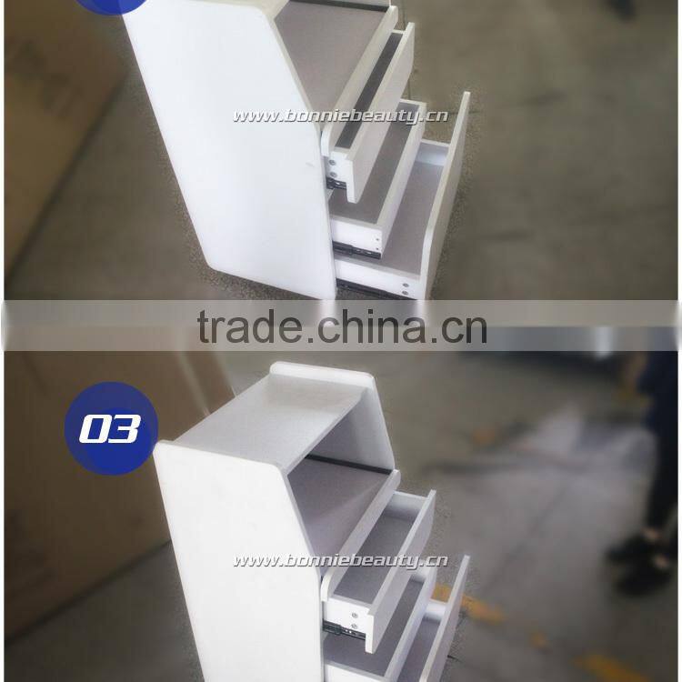 White wooden beauty salon drawer trolley BN-T103
