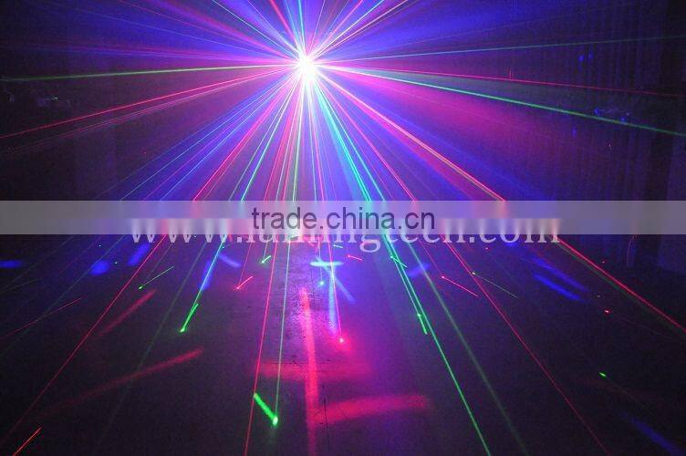 LPX12RG MixLEDLaser 8*3W White LED Strobe + 5*3W RGBWY LED Effect + 150mW RG 12Gobo Laser Light