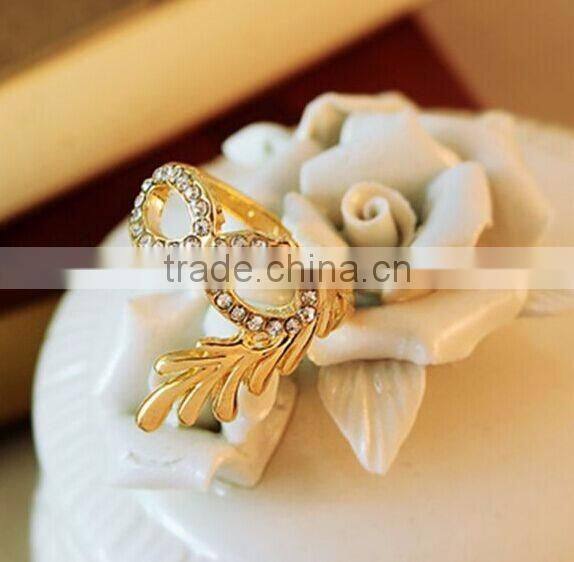 Sex women crystal diamante alloy mask rings