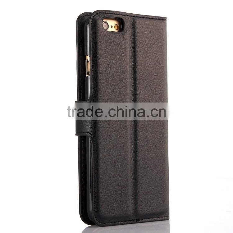 LITCHI TEXTURE Soft Wallet LEATHER Case Stand PU Leather Case For IPHONE 6/6S PLUS FLIP LEATHER BUSINESS MUTIFUNCTIONAL CASE