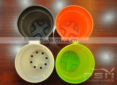 Biodegradable disposable eco friendly plastic flower pot