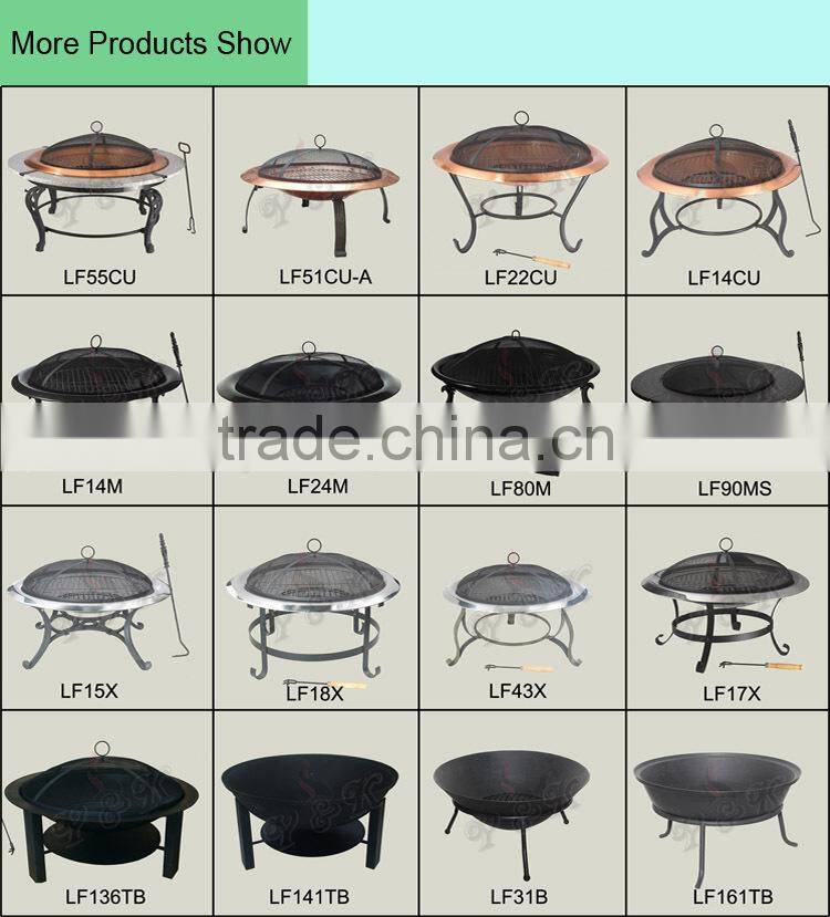 European standard excellent quality outdoor big fire pit for warm LF15X