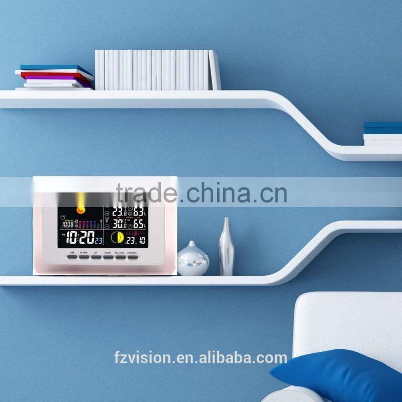 Digital wireless weather station /weather station clock with blue backlight/ automatic weather station