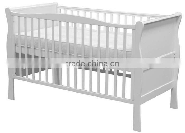 Luxury Solid Wood Baby Cot bed Sleigh Cotbed Toddler Bed