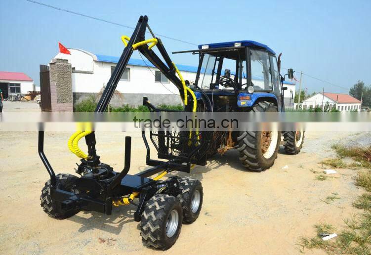 ATV available mini log trailer with grapple LT3000