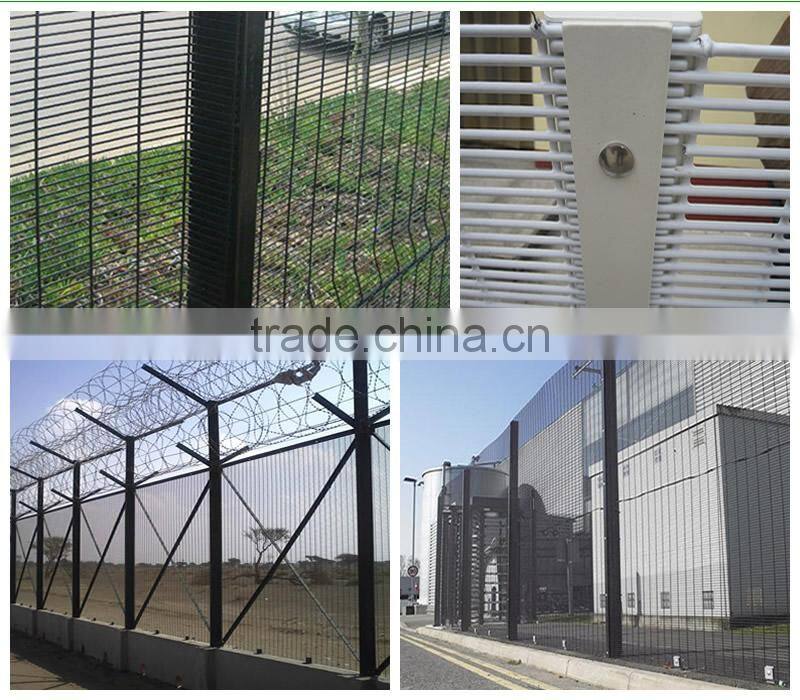 high security easy installation anti-cut prison steel fence 358 high density mesh fence