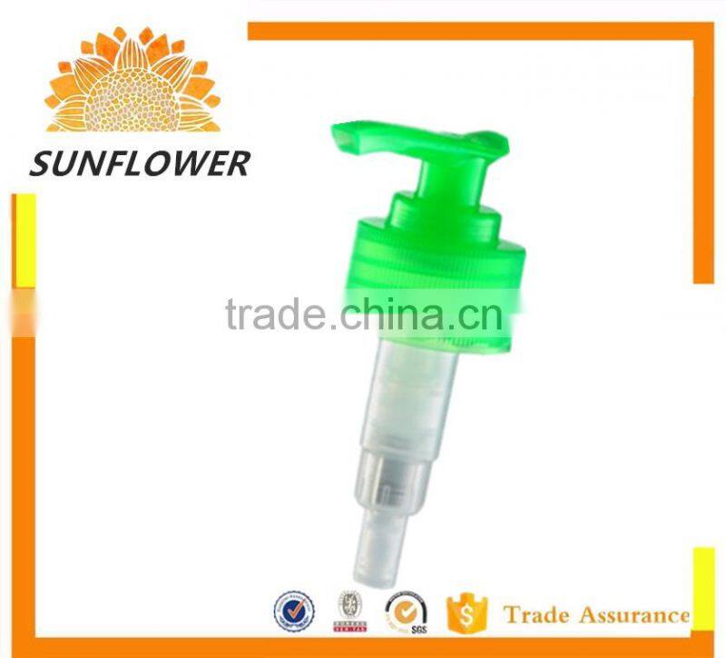 Alibaba supplier plastic smooth switch lotion pump 24/410 28/410