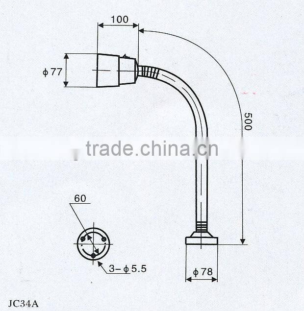 Flexible Conduit Halogen Light JC34 Protection IP 20 work light
