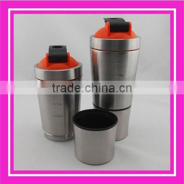 700 ml+200 ml protein shaker & 304 stainless steel shaker bottle