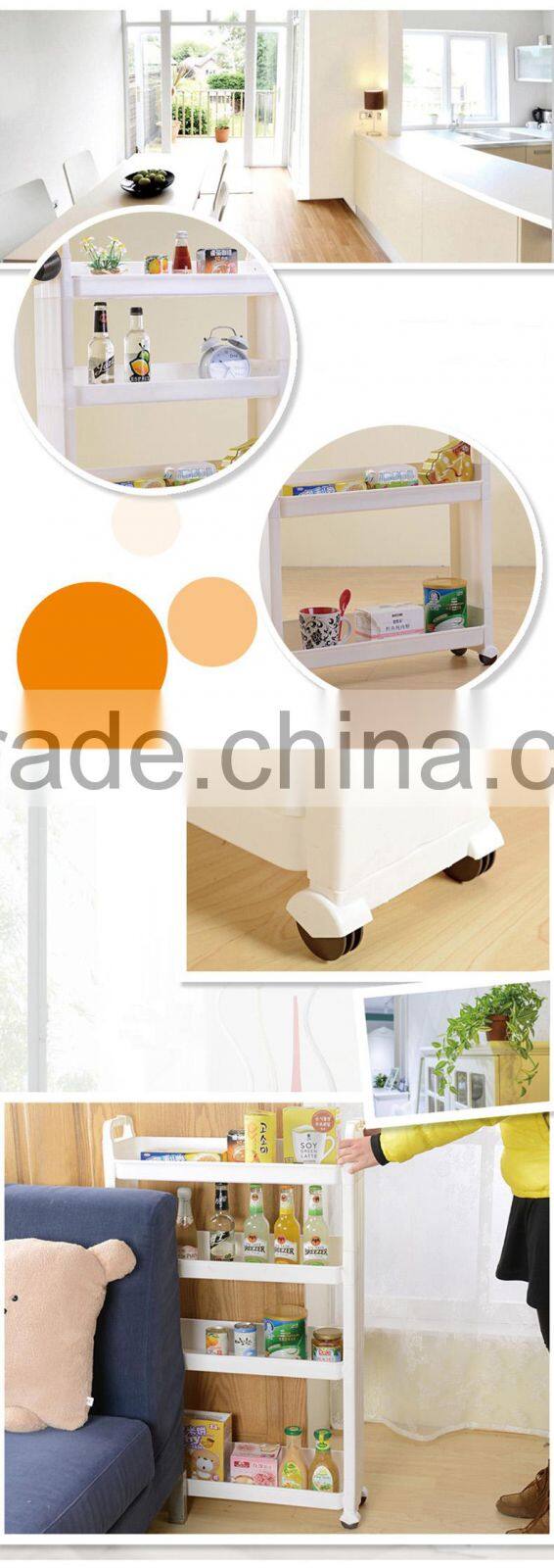 removable corner storage rack with wheels-4 layers