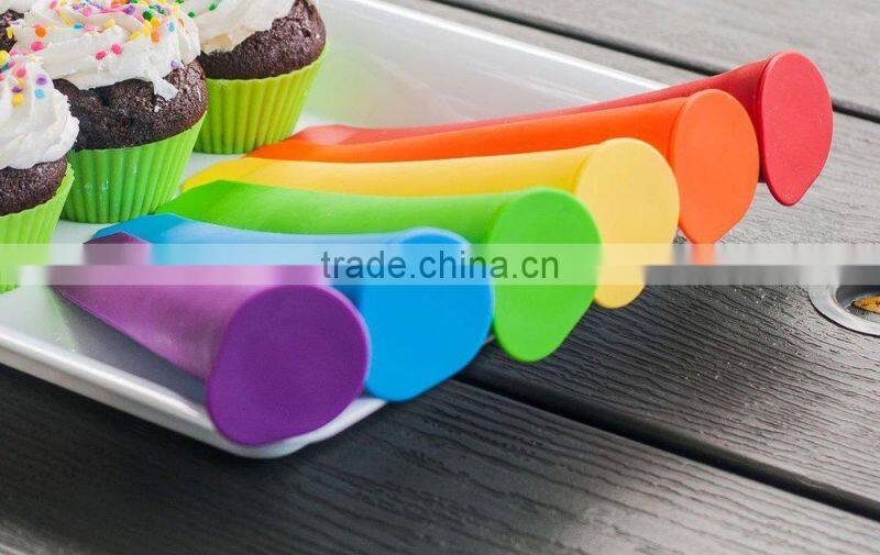 Popsicle Molds/Ice Pop Molds/Rainbow Colored Tubes with lids ice mold
