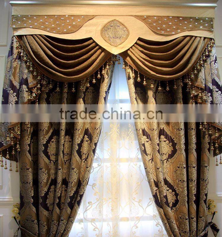 Euroupean Palace Style Polyester New Fancy Curtain With Embroidery/Luxury Sheer Hotel And Decor Home Curtains