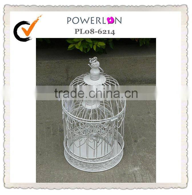 newest round shabby chic iron bird cage