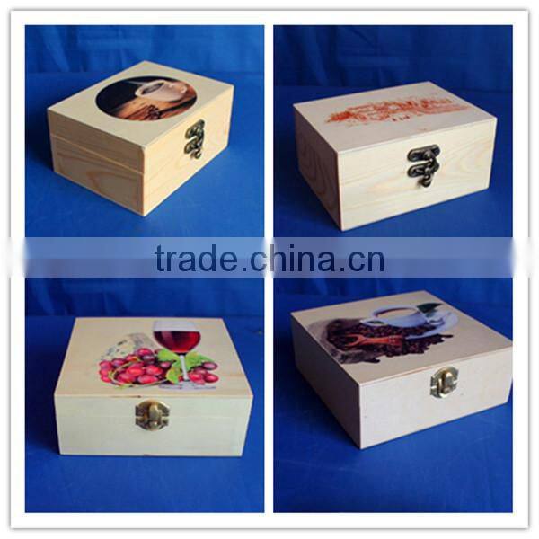 FSC carved decorative fancy wooden candy storage boxes with heart window for christmas gift